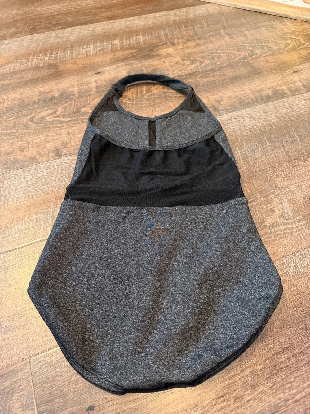 Purple Pixies Girls Dance Leotard Child Medium Gray Black Halter Gymnastics